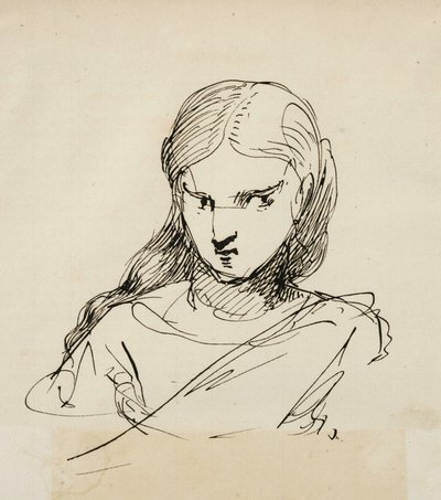 Sketch of Female Bust by Samuel Finley Breese Morse